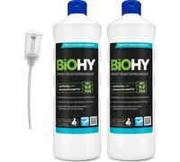 BiOHY Nettoyant vitres professionnel (2 x 1l Bouteille) + Distributeur | Nettoyage sans Bandes des Surfaces de Verre, de fenêtres et de miroirs (Fensterreiniger)
