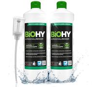 BiOHY Nettoyeur à ultrasons (2 x 1l Bouteille) + Distributeur | Nettoyage intensif & Doux des Lunettes | des Produits dentaires, de l'or | des pièces de Monnaie et des Bijoux (Ultraschallreiniger)