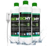 BiOHY Nettoyeur à ultrasons (3 x 1l Bouteille) + Distributeur | Nettoyage intensif & Doux des Lunettes | des Produits dentaires, de l'or | des pièces de Monnaie et des Bijoux (Ultraschallreiniger)