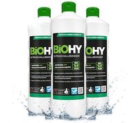 BiOHY Nettoyeur à ultrasons (3 x 1l Bouteille) | Nettoyage intensif & Doux des Lunettes | des Produits dentaires, de l'or | des pièces de Monnaie et des Bijoux (Ultraschallreiniger)