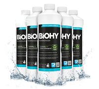 BiOHY Nettoyeur de canalisation (6 x 1l Bouteille) | Nettoyant Liquide pour Le Bain, la Douche, la Baignoire, Les obstructions, Les Cheveux, etc. des drains obstrués (Rohrreiniger)