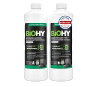 BiOHY Nettoyeur de sol pour robot laveur Station avec parfum printanier (2 x 1 litre) | Nettoyant concentré pour tous les types de balai et robot aspirateur avec fonction humide | Faible mousse et