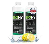 BiOHY Produit de nettoyage pour robot aspirateur (2 x 1l Bouteille) | Spécialement conçu pour les stations de nettoyage | Prolonge la durée de vie de la station d'aspiration (Wischroboter Station)