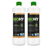 BiOHY Savon crème liquide (2 x 1l Bouteille) | Recharge de Savon à Mains Doux, hydratant et inodore du Secteur végétal sans Phosphate | sans Parfum ni Colorant (Creme Seife)