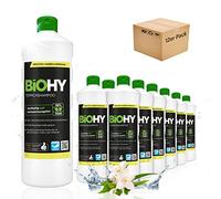 BiOHY Shampoing pour Tapis (12 x 1l Bouteille) | Concentré de nettoyant pour tapis | idéal pour enlever les taches tenaces | bien toléré par les animaux (Teppichshampoo)