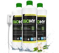 BiOHY Shampoing pour Tapis (3 x 1l Bouteille) + Distributeur | Concentré de nettoyant pour tapis | idéal pour enlever les taches tenaces | bien toléré par les animaux (Teppichshampoo)