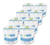 Bioimpact - Pierre blanche de nettoyage - Pierre d'argile - 8X500g - éponge incluse - Nettoyant ménager certifié ECOCERT - Fabriqué en France