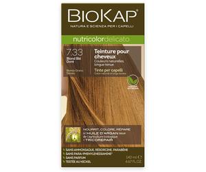 BIOKAP Nutricolor Delicato Teinture pour Cheveux 7.33 Blond Blé Doré Crème 140 ml