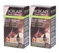 BIOKAP Nutricolordelicato 6.08 Blond Foncé Cappuccino 2x140 ml