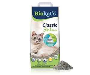 Biokat’s Classic Fresh 3in1 parfum printemps - Litière pour chats agglomérante avec grains de 3 tailles différentes - 1 sac (1 à 10 l)