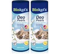 Biokat’s Deo Pearls Fleur de Coton - Complément de litière parfumé pour la fraîcheur et Les agglomérats compacts dans Les Toilettes du Chat - 1 boîte (1 à 700 g) (Lot de 2)