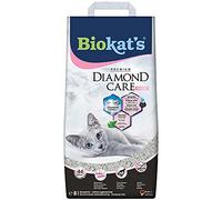 Biokat’s Diamond Care Fresh, litière pour chats avec parfum - Litière agglomérante de qualité supérieure pour chats, au charbon actif et à l’Aloe vera - 1 sac en papier (1 x 8 l)