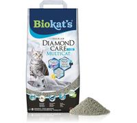 Biokat’s Diamond Care Multicat Fresh litière fine charbon actif, conçue multi-chats, contrôle odeurs, 1 sac (1 à 8 L)