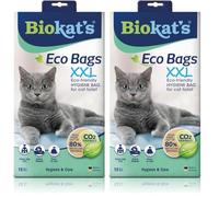 Biokat’s Eco Bags XXL - Sachet à mettre dans les toilettes du chat pour un changement hygiénique de litière - 2 paquets (1 à 12 sachets)