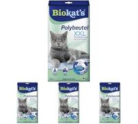 Biokat’s sac en polyéthylène XXL - Sachet à mettre dans les toilettes du chat pour un changement hygiénique de litière - 4 paquets (1 à 12 sachets)