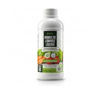 Bioky® Humus de Lombric Liquide 1 L - Terreau liquide & Substrat Organique - Réparation Naturelle du Sol - Améliore la Qualité - Haute teneur en Microbes et Acides Humides - Cosses plus Productives