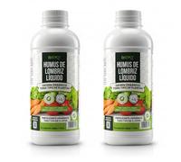 Bioky® Humus de Lombric Liquide 2x1 L - Terreau liquide & Substrat Organique - Réparation Naturelle du Sol - Améliore la Qualité - Haute teneur en Microbes et Acides Humides - Cosses plus Productives