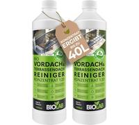 BIOLAB Nettoyant concentré pour auvent et toit de terrasse 1:20 (2 x 1 litre), convient également pour jardin d'hiver, toit en verre, toiture de terrasse