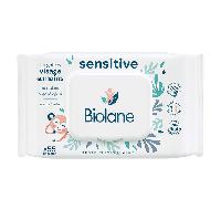 Biolane Bain et Toilette Lingette Sensitive Visage et Mains 55 unités