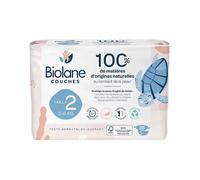 Biolane - Couches Naturelles Taille 2 - Ultra-Absorbant, Pas de Fuite - 28 unités