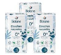 Biolane Couches Naturelles Taille 5 Protection 12H Zéro fuite 40 unités Lot de 3