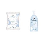 BIOLANE - Eau pure 750ml + Cotons Pads x150 - Duo pour la toilette quotidienne - Soins Bébé - Fabriqués en France