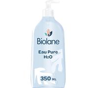 BIOLANE - Eau Pure H2O - Nettoyant Pour Le Visage, Corps Et Siège Du Bébé - Sans rinçage - 1 flacon-pompe 350ml - Fabriqué en France