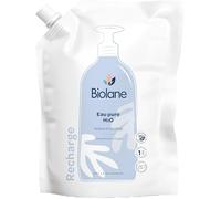 BIOLANE - Eco recharge Eau Pure - Nouveau format bébé 750ml - Nettoyant pour le visage, corps et siège - 97% d'origine naturelle- Sans rinçage - Fabriqué en France