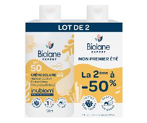 Biolane Expert Crème Solaire SPF50 UVB UVA Lot de 2 x 100ml