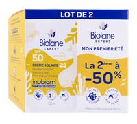 Biolane Crème Solaire SPF50 - lot de 2x50 ml