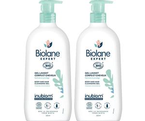 Biolane Expert - Gel Corps & Cheveux Bio Peaux Sensibles 500ml Gel(S) 2x500 ml
