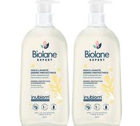Biolane Expert Huile lavante Dermo-Protectrice Peaux sèches et sensibles De Bain 2x500 ml