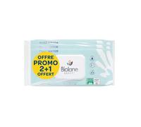 Biolane Lingettes Pure Water – Non parfumées – Lot de 3 x 60 unités