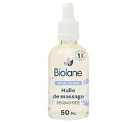 BIOLANE - Huile de Massage Bébé - Favorise la détente - 50ml | Parfum relaxant et apaisant, Peaux Sensibles, 99% d’Origines Naturelles, Fabriqué en France
