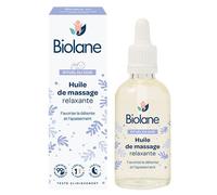 BIOLANE - Huile de massage - Bébé - Détente - Parfum relaxant et apaisant - 99% d'ingrédients d'origine naturels - 50ml - Fabriqué en France, Blanc, 50.00 ml (Lot de 1)