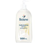 Biolane Huile Nettoyante Dermo-Protectrice pour Peaux Sèches et Sensibles - 500 ml