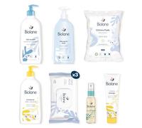 Biolane - Kit Naissance Premiers Jours - Bebe - 216 Lingettes - Eau Pure - Gel Lavant - Liniment - Creme Change - Coffret Bebe - Pea Multicolore