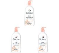 BIOLANE - Lait de toilette 750ml - Bébé - Nettoie Visage, Corps et Siège - Sans Rinçage - Doux et Apaisant - 99% d'origine naturelle - Fabriqué en France (Lot de 3)