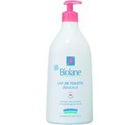 Biolane - Lait de Toilette Douceur - Nettoyant pour le visage, le corps et le siège des bébés - pompe 750 ml G