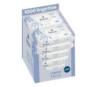 Biolane - Lingettes bébé à l'eau - 1000 lingettes - Lot de 10x100 - Nettoyage doux et efficace - Dès la naissance - Qualité Française