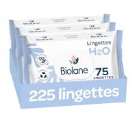 BIOLANE - Lingettes bébé à l'eau - 225 Lingettes - Lot de 3x75