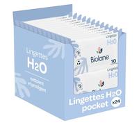 BIOLANE - Lingettes bébé à l'eau - 240 Lingettes Pocket - Lot de 24x10