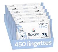 BIOLANE - Lingettes bébé à l'eau - 450 Lingettes- Lot de 6x75