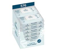 BIOLANE - Lingettes bébé nettoyantes Pure Water - 576 Lingettes - Lot de 12x48 - 99% d'eau Purifiée - Nettoie et protège - Corps et siège - Peaux Sensibles - Dès la naissance