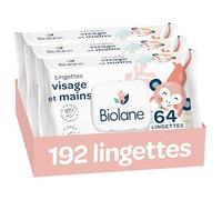 BIOLANE - Lingettes Bébé Visage et Mains - 192 lingettes - Lot de 3x64