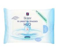 Biolane Lingettes épaisses H2O à l'hydra-bléïne - Le paquet de 10 G