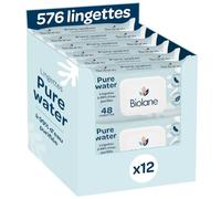 BIOLANE - Lingettes Pure Water Bébé - 576 Lingettes - Lot de 6x48