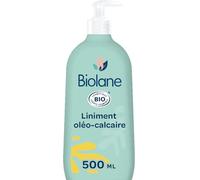 Biolane - Liniment Bio oléo-calcaire Bébé - Nettoyant sans rinçage - 99% Origine naturelle - Peaux Sensibles - Nettoie et protège le siège de bébé - 500ml - Fabriqué en France