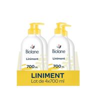 BIOLANE - Liniment Oléo-Calcaire Bébé - Nettoie et protège - Lot de 4x700ml