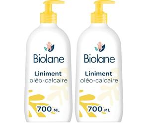 BIOLANE - Liniment oleo calcaire Bébé - Nettoyant sans rinçage - 98% Origine naturelle - Hypoallergénique - Peaux Sensibles - Nettoie et protège le siège de bébé - 700ml - Fabriqué en France